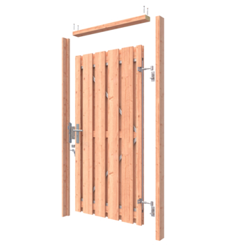 Tuindeur pakket Royal Douglas hout bruin 180 x 100 cm