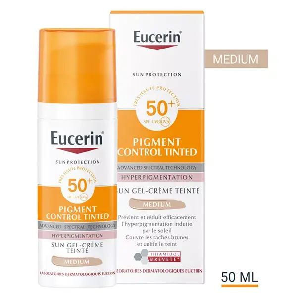 Eucerin Protetor Solar Pigment Control Cor Anti-Manchas Gel-Creme FPS50+ 50ml