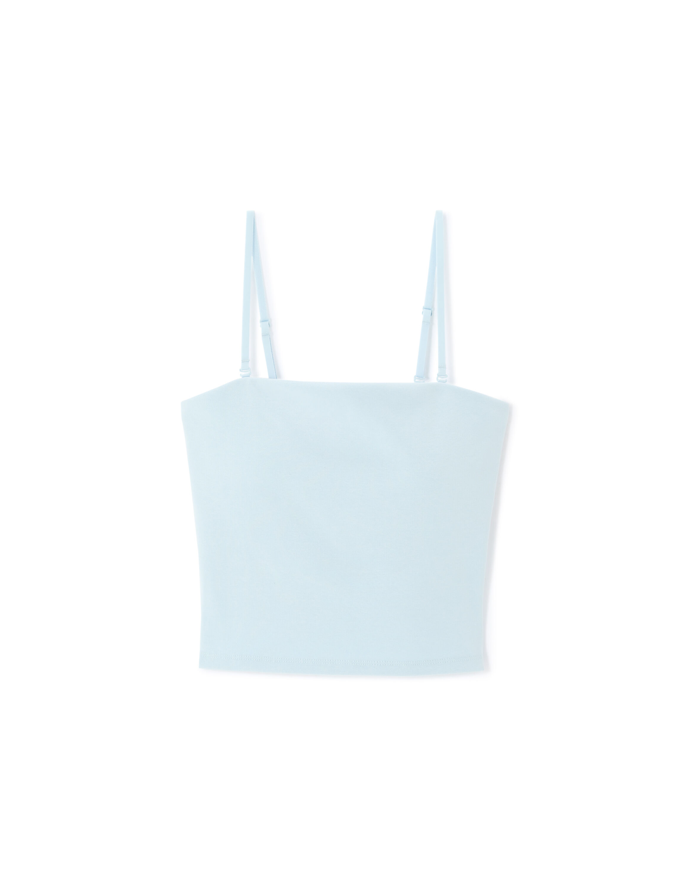 Débardeur col carré avec brassière intégrée - bleu clair