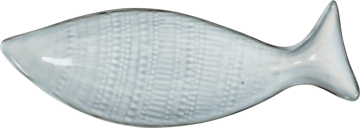 Mica Decorations bord Vis grijs 37,5 x 13 x 2,5 cm