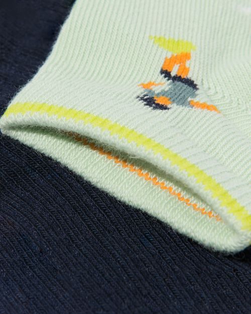 5 paires de socquettes enfant avec coton gris chiné