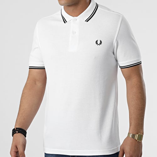Polo Manches Courtes Twin Tipped M3600 Blanc