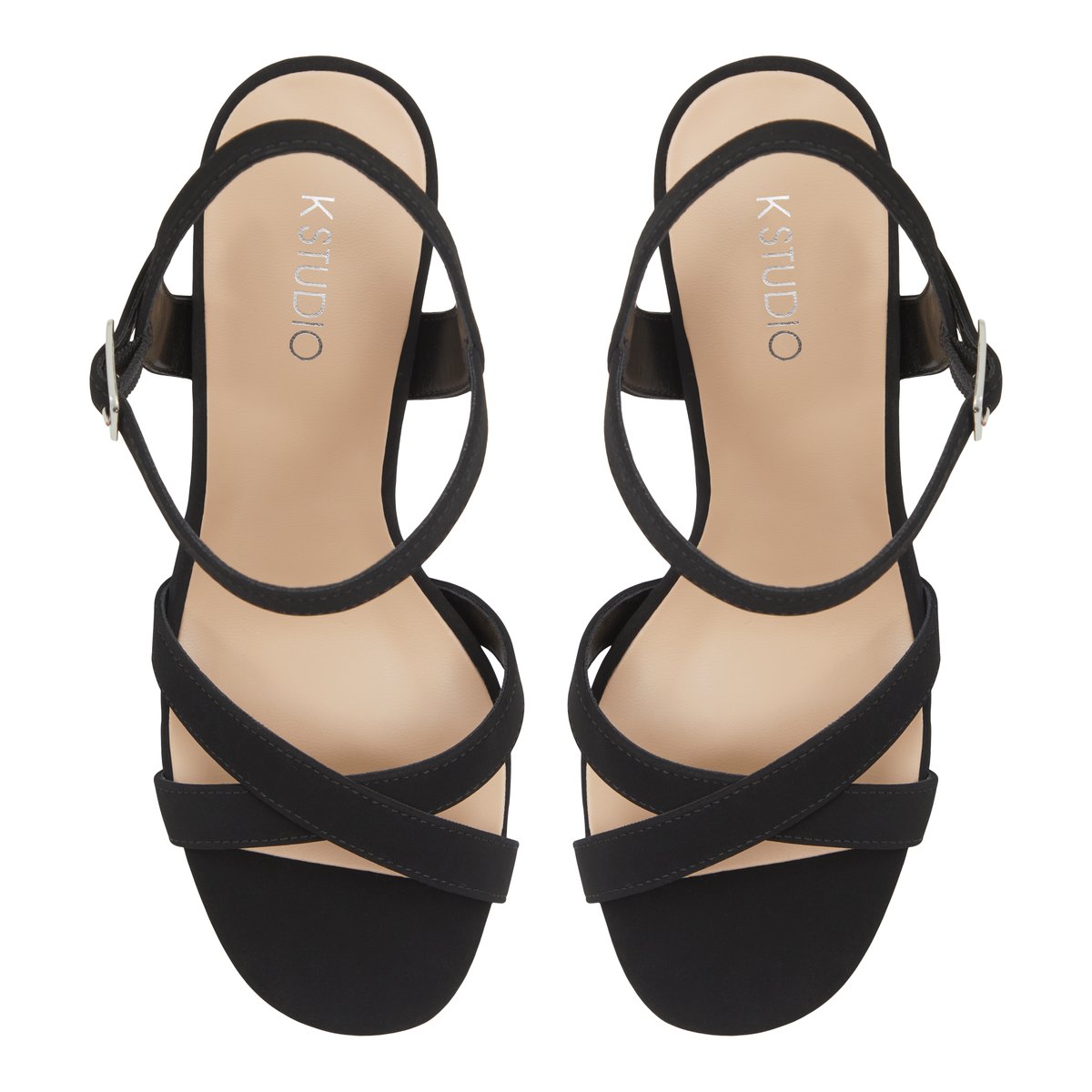 K STUDIO-Logun-Sandales à talons hauts - Talon bloc - Noir