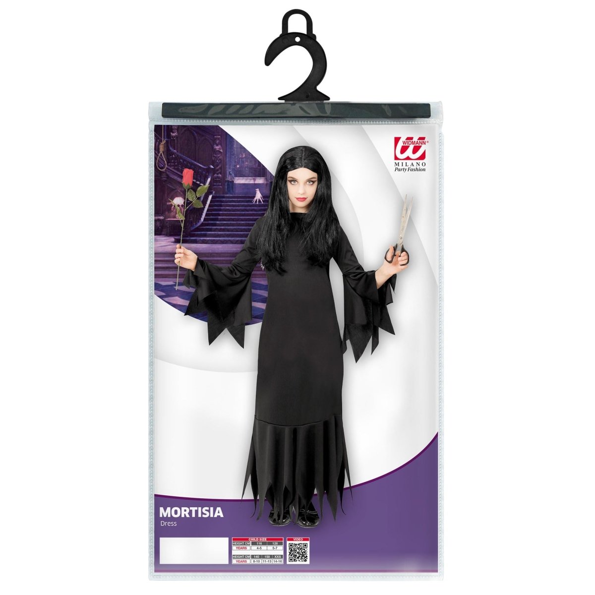 Halloween Jurk Zwart Meisje Mortisia