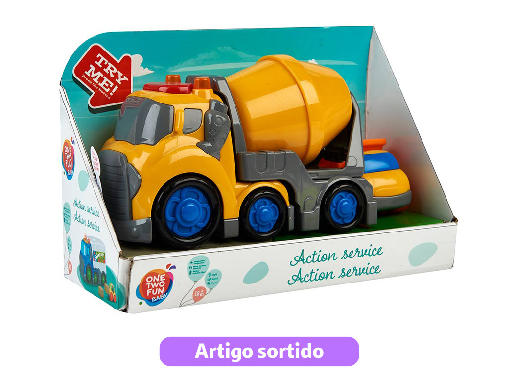 CARRO COM LUZ E SOM ONE TWO FUN MODELOS SORTIDOS