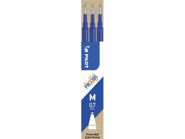 Refill Pilot FriXion Medium 0.7 mm blå - (3 stk.)