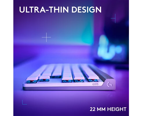 Logitech G515 Lightspeed TKL - Tactile - White - PAN