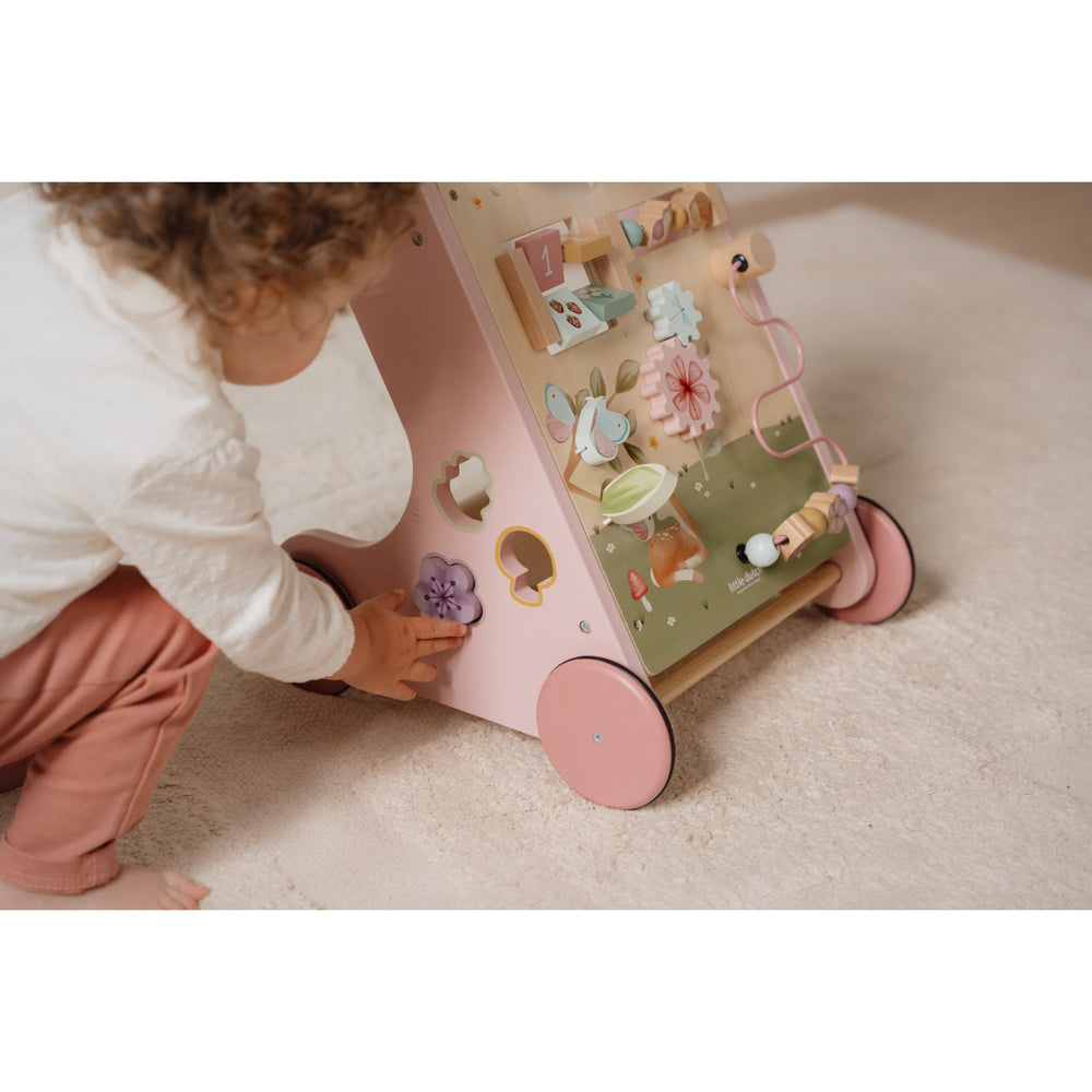 Køb Little Dutch Fairy Garden Pink Multi-Aktivitets Gåvogn