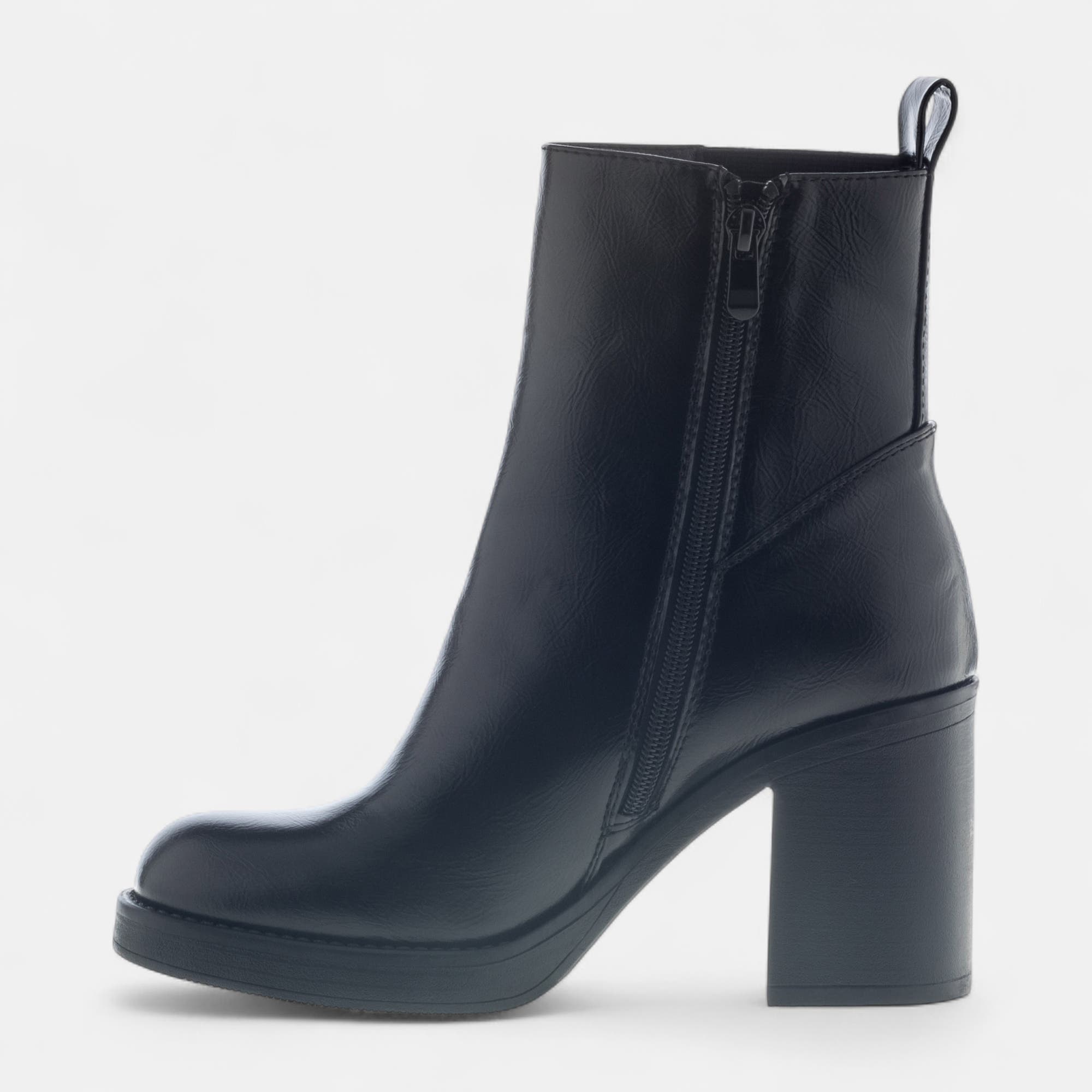 Bottines à talon Femme noir vernis