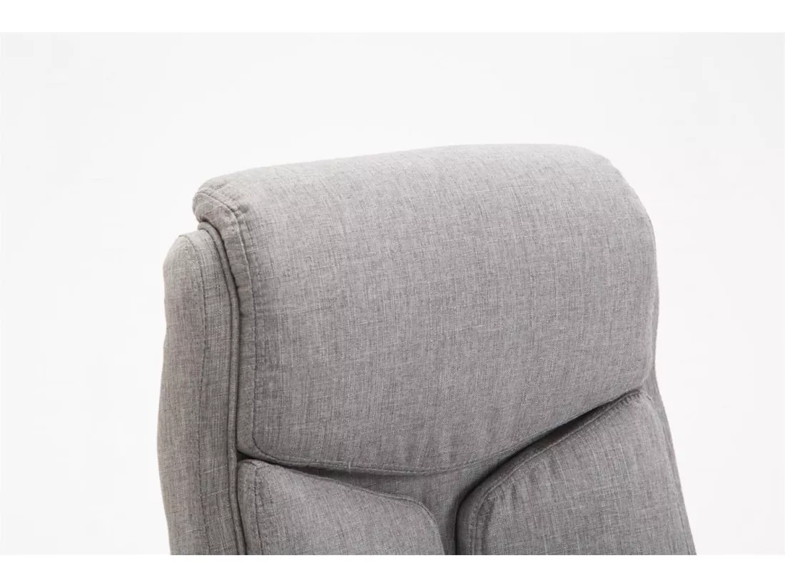 Chaise de bureau - Tissu & Métal chromé - Gris - XL Vaud