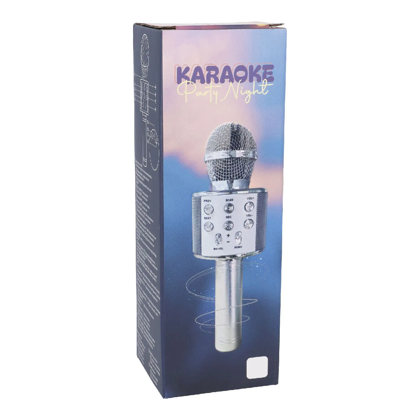 Karaoke Mikrofon, silber, 23 cm