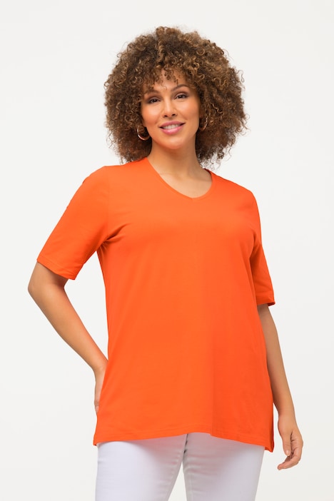 T-Shirt, A-Linie, V-Ausschnitt, Halbarm