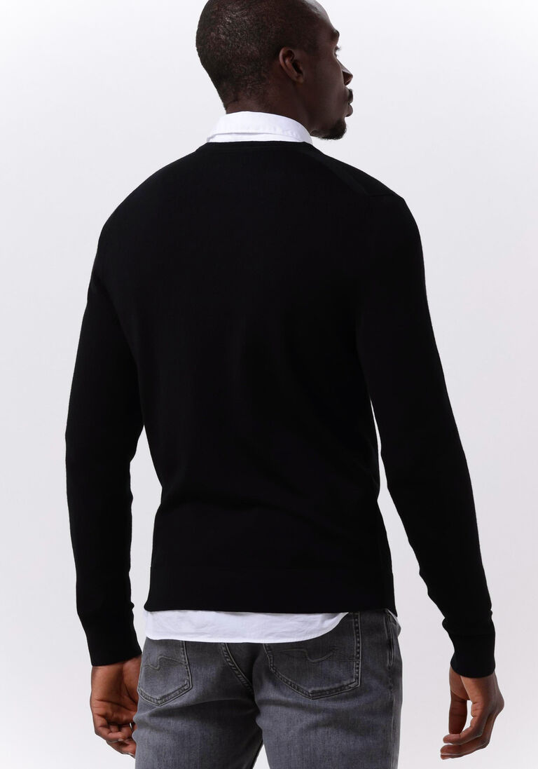 CALVIN KLEIN zwarte calvin klein sweater superior wool crew neck sweater