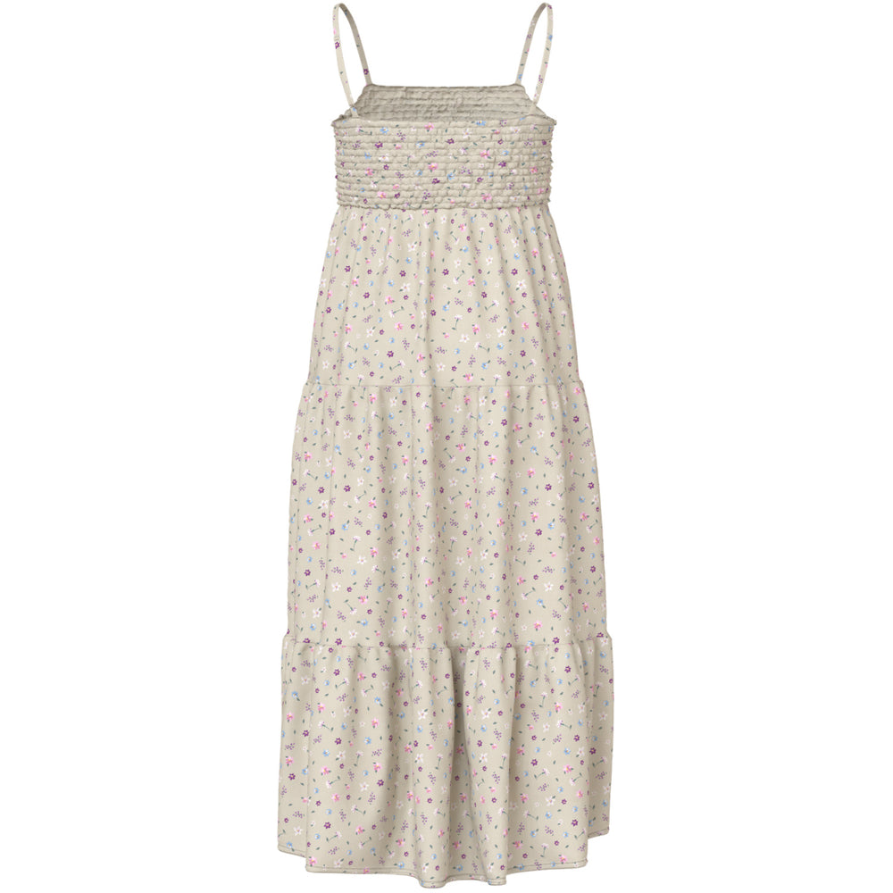 Køb Name It Almond Milk Cute Flowers Nkfvinaya Strop Maxi Kjole