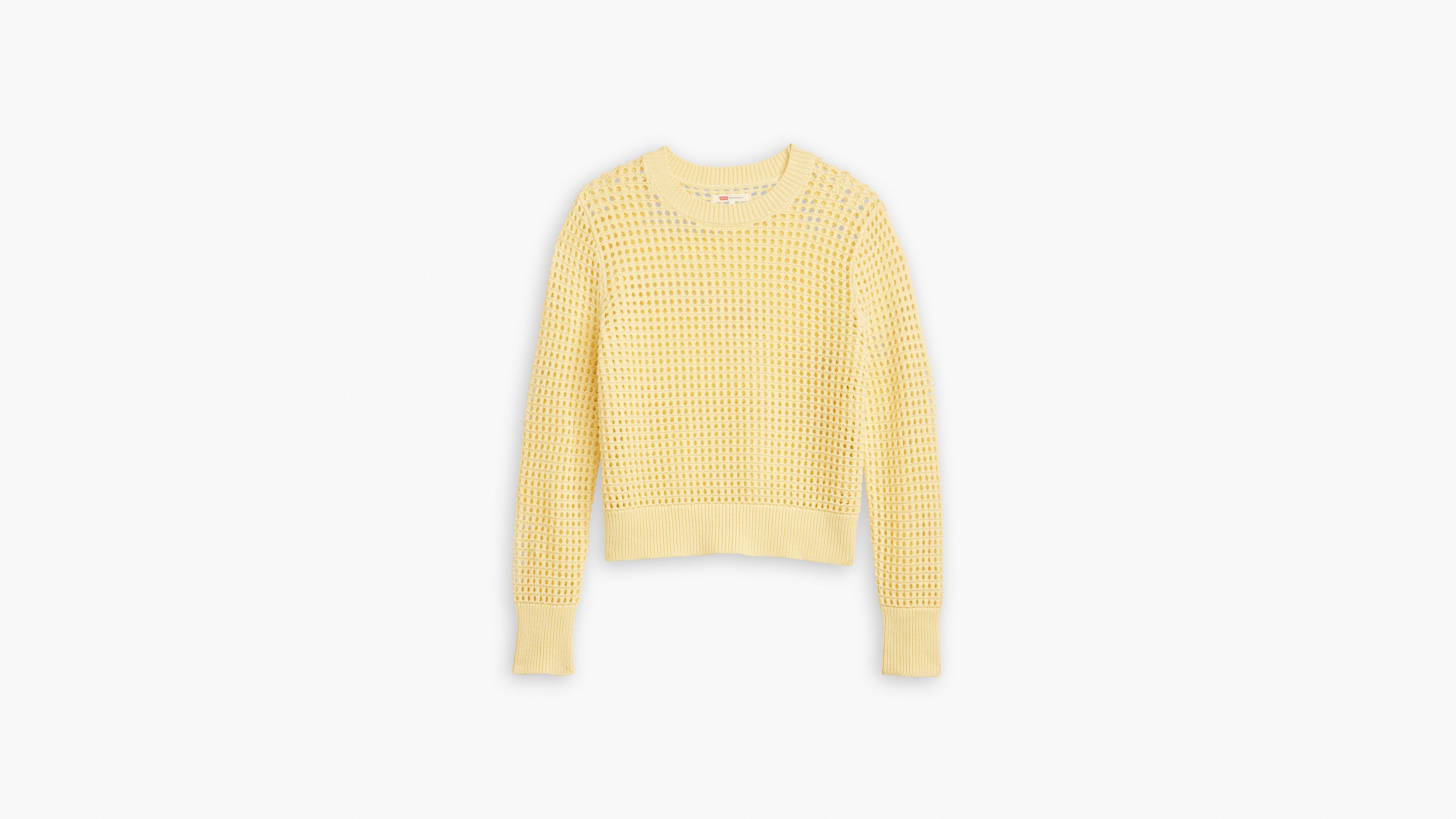 Haut manche longue maille crochetée Superbloom - Anise Flower - Jaune