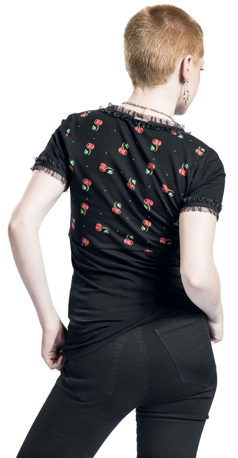 Bow On Cherries Shirt | Pussy Deluxe T-Shirt Manches courtes