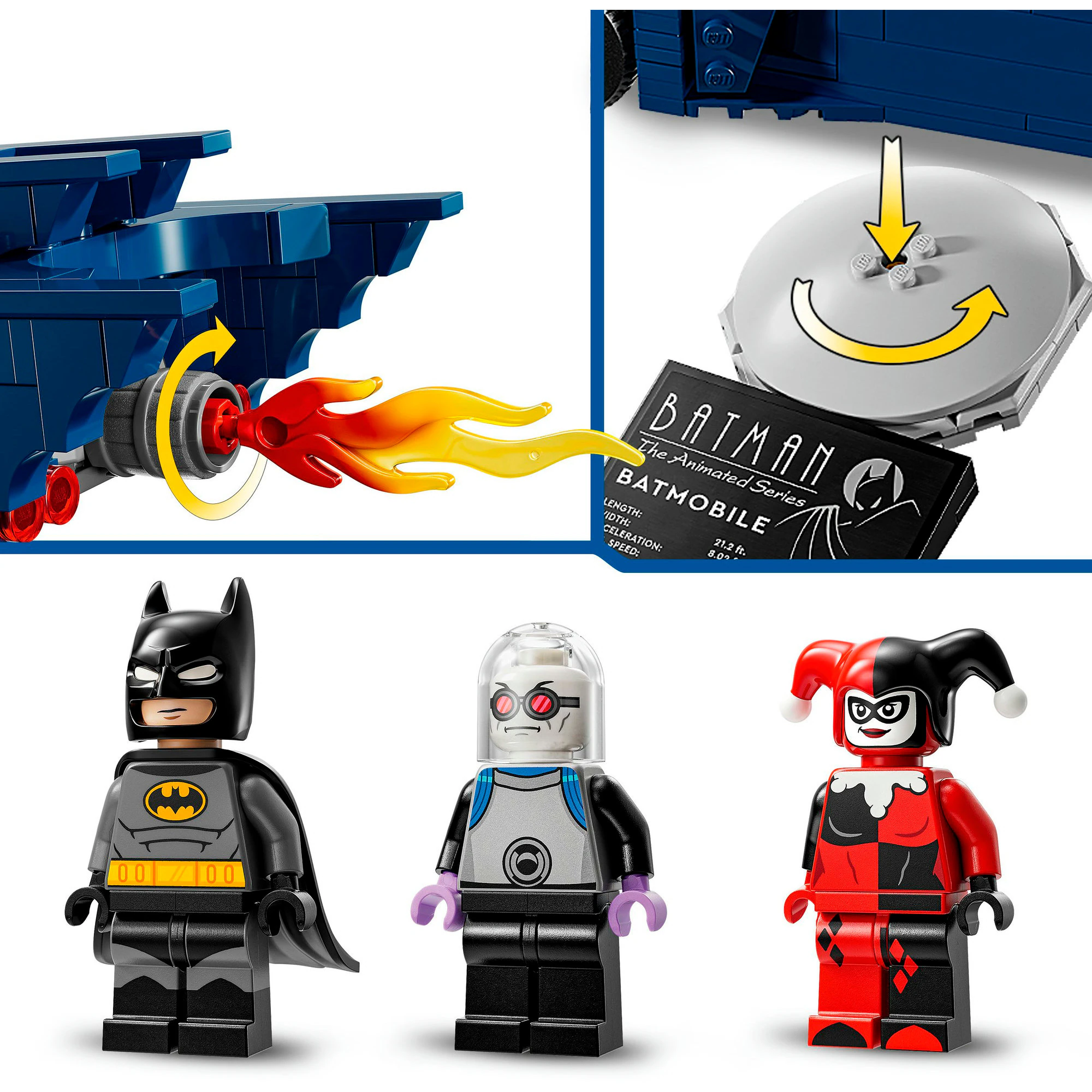 LEGO Konstruktionsspielzeug DC Super Heroes Batman im Batmobil vs. Harley Quinn und Mr. Freeze