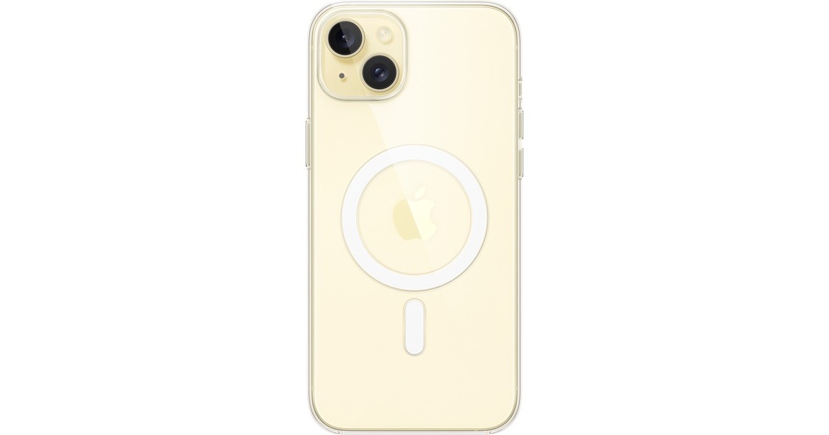 AppleDoorzichtig hoesje met MagSafe voor iPhone 15 Plus telefoonhoesje  (Transparant)