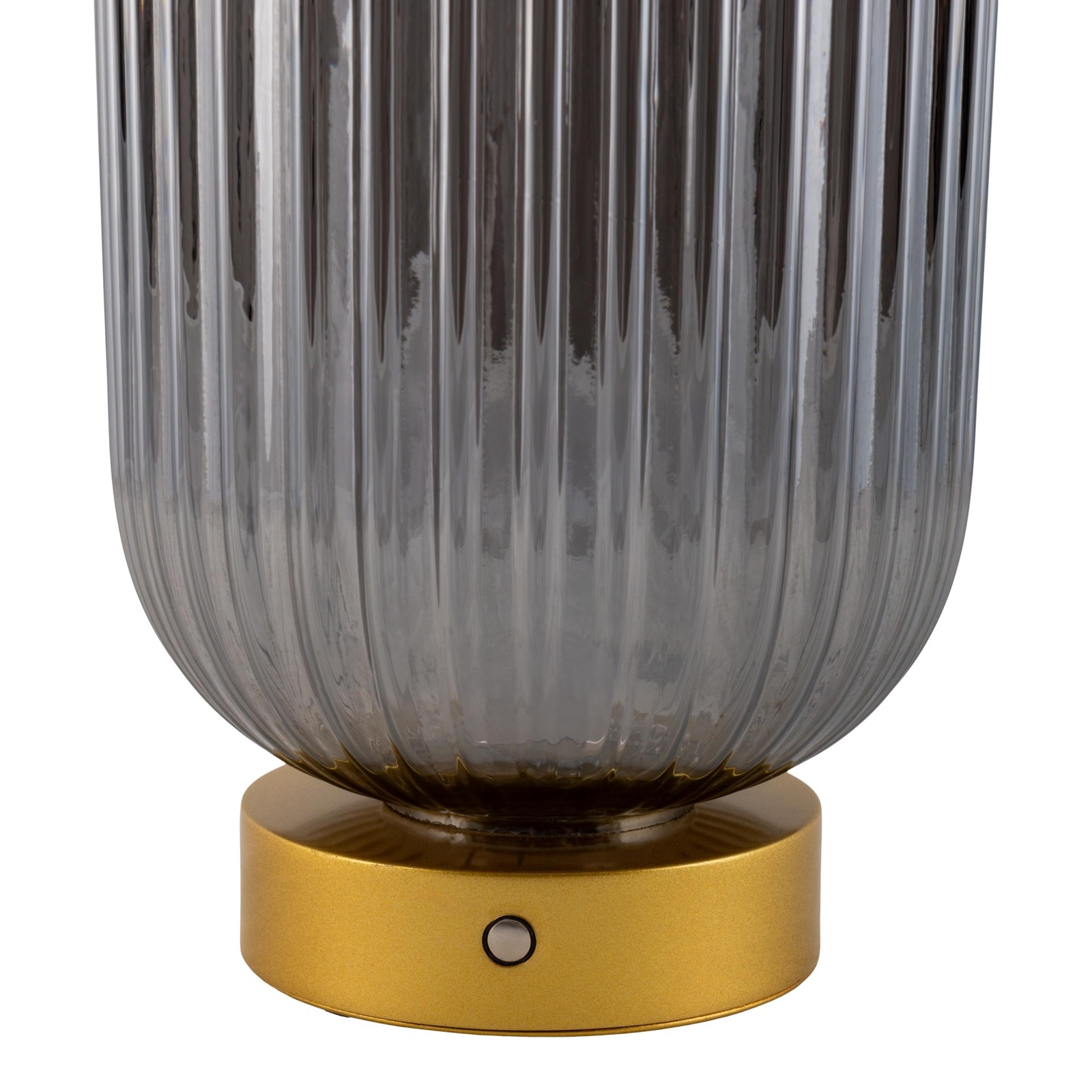 LED-Akkutischleuchte LUISE - gold-smokey - 23 cm hoch