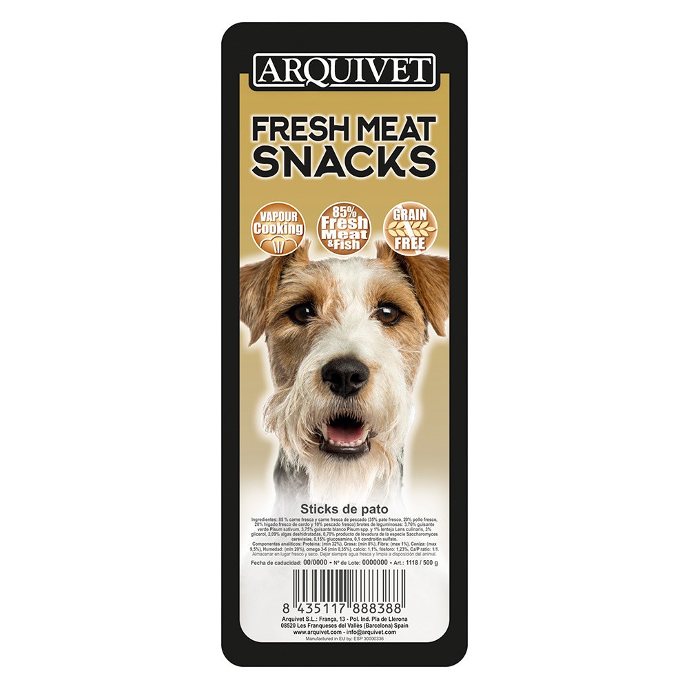 Barrinhas de petiscos Fresh Meat Dog Arquivet 