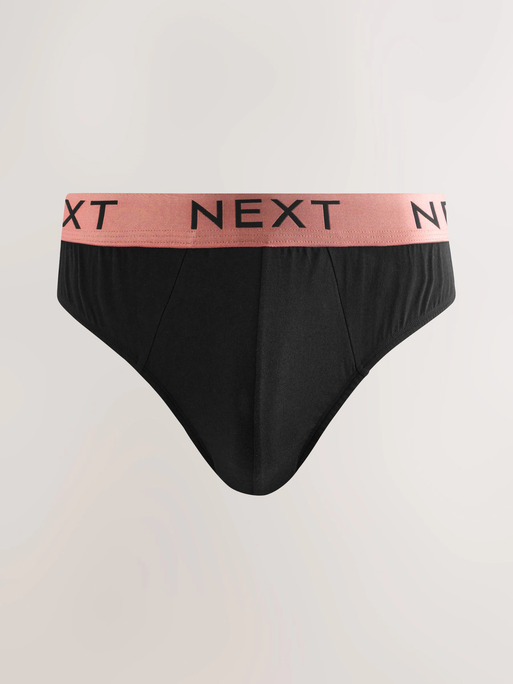 Zwart met felgekleurde tailleband - Verpakking van 10 - Katoenrijke slips