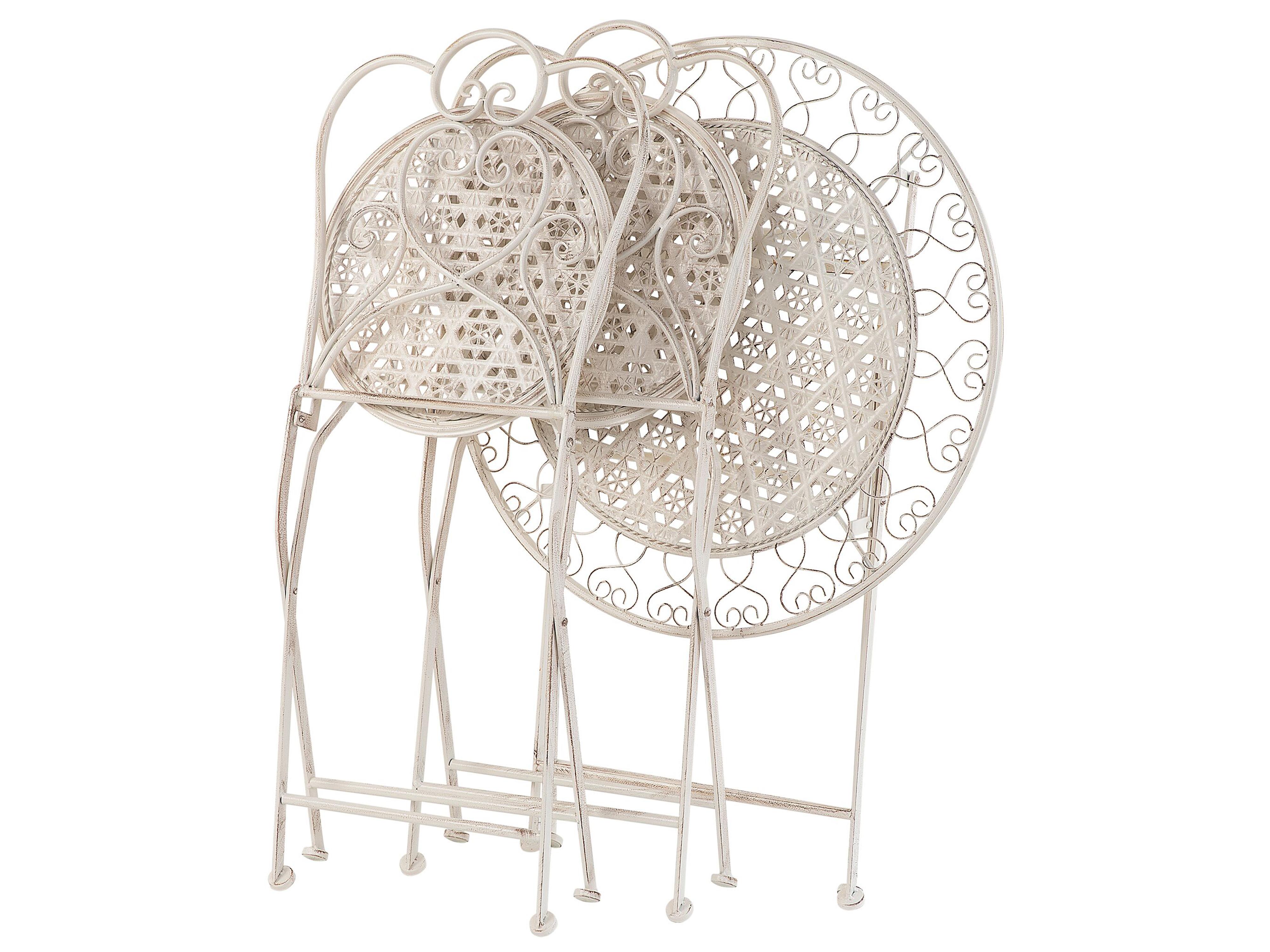 Bistroset inklapbaar TRIESTE Metaal Lichtbeige