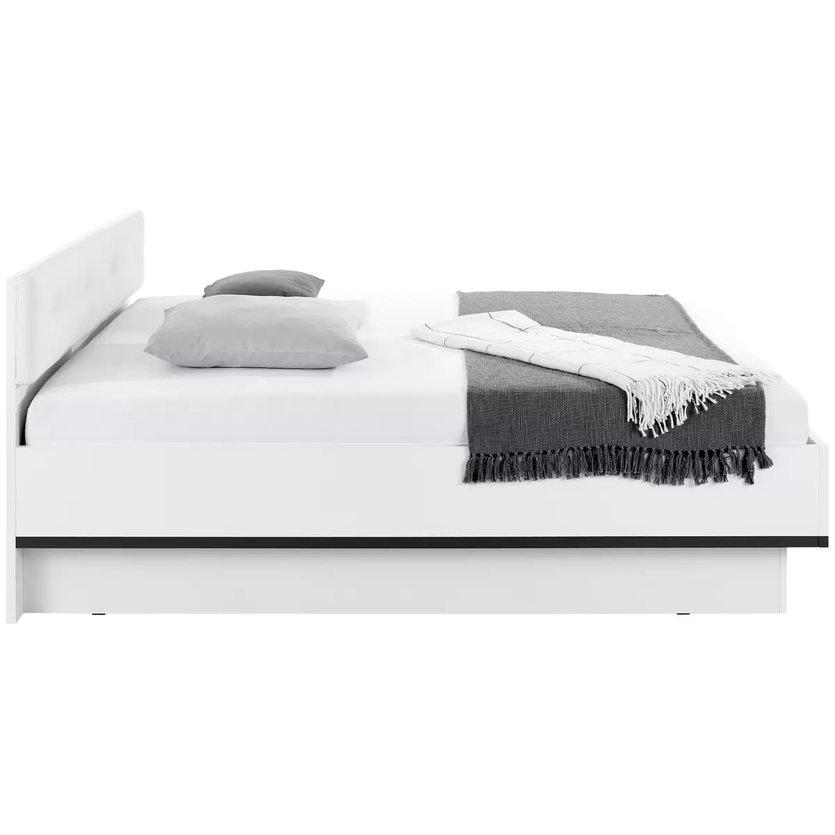Futonbett Lucca 180 x 200 grau,weiss