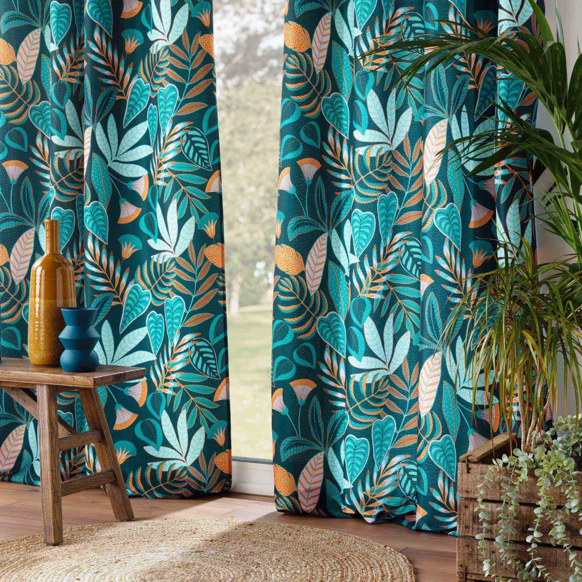Rideau oeillets (140 x 260 cm) Tilda Vert
