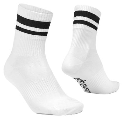 Chaussettes Gripgrab Original Stripes Crew Blanc
