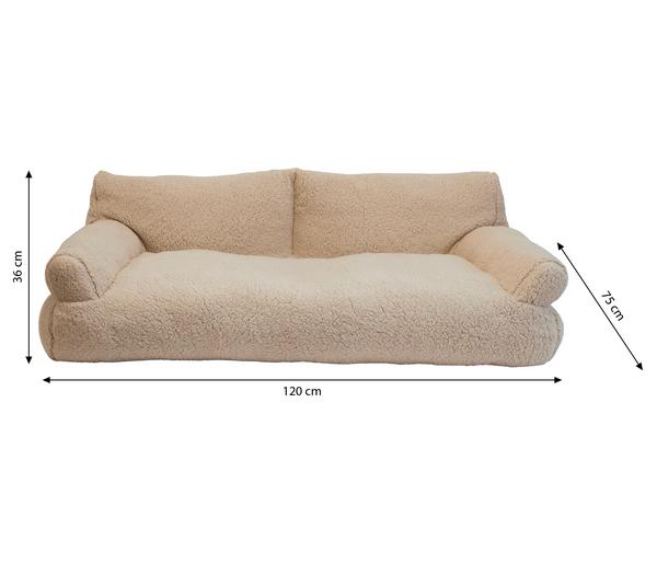 Nobby Plüschsofa Teddy, rechteckig, hellgrau