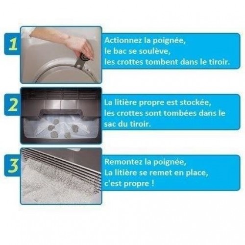 Caixa de areia marrom Smartsift para gatos
