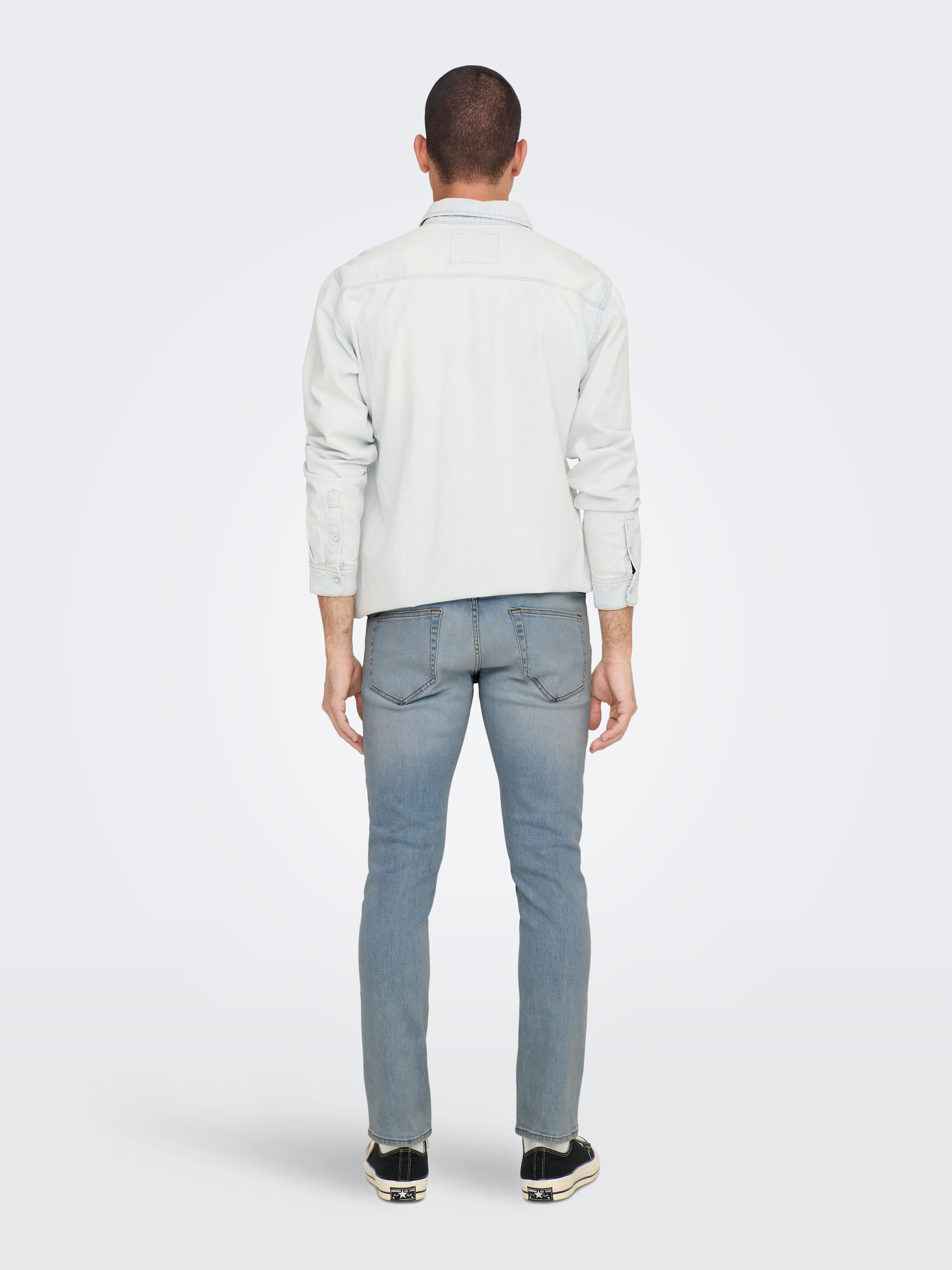 -ONSLOOM Mittlere Taille Slim Fit Jeans Light Blue Denim