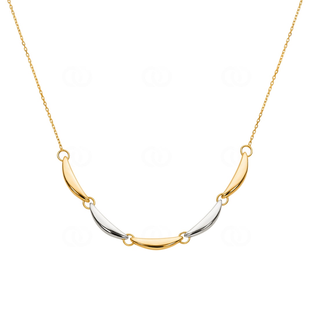 Collier 750/18 K Gelb-/Weissgold 42cm