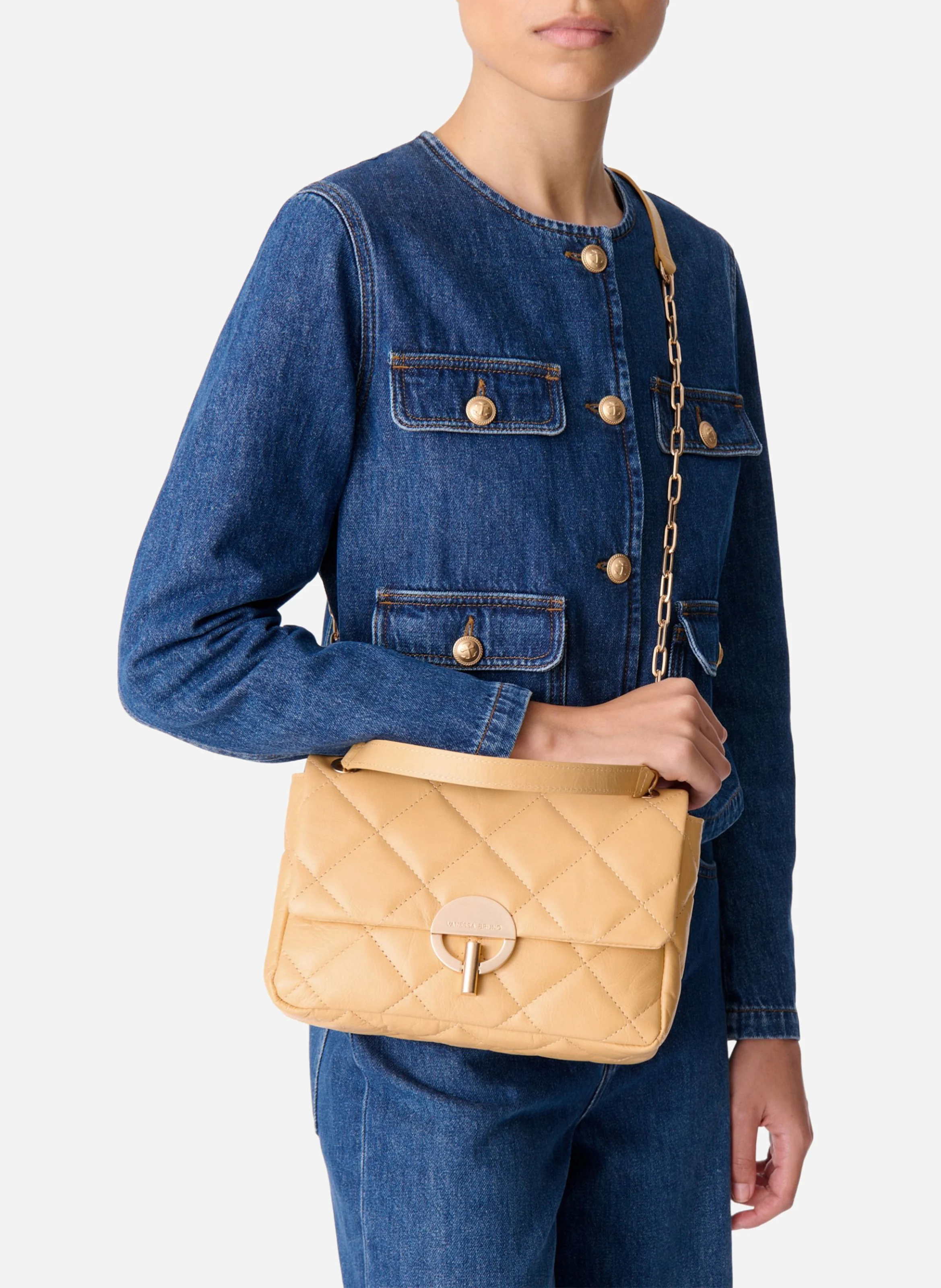 GRAND MOON - Sac bandoulière en cuir | Rouge