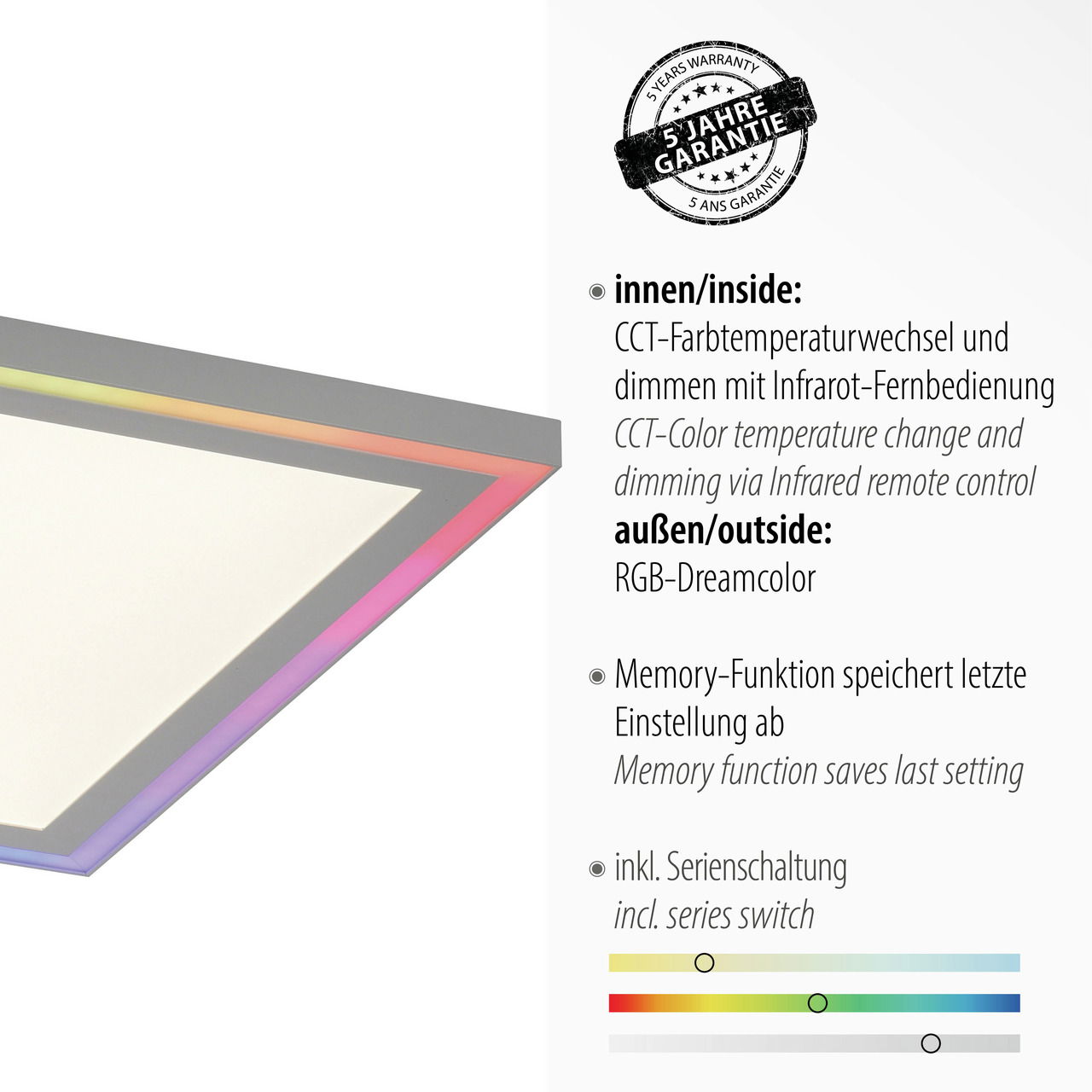 Just Light LED-Deckenleuchte EDGING
