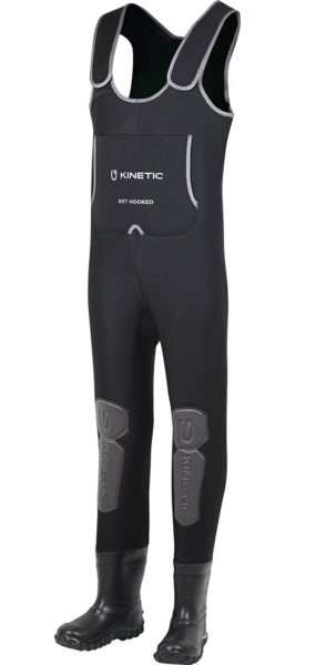 Wader avec bottes intégrées semelles à crampons Kinetic Neobreeze noir