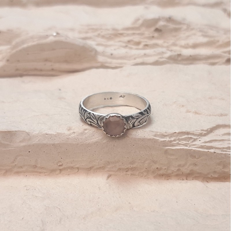 Bague Tropicália Calcédoine Rose Argent 925