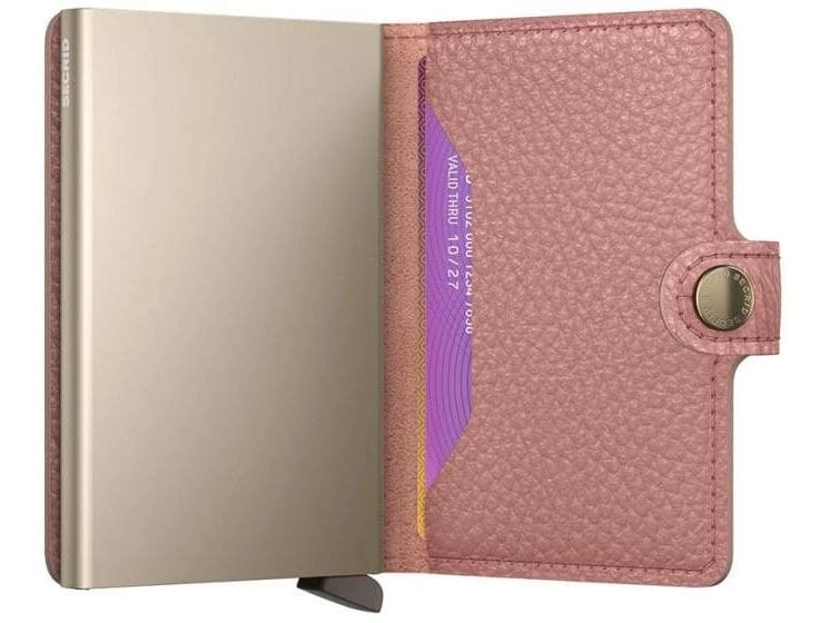 SECRID Portemonnaie Miniwallet Pebble Rose Noten- und Karten-Portemonnaie mit RFID-Schutz