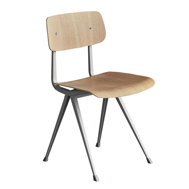 HAY - Result Chair, Eiche dark brick gebeizt / schwarz