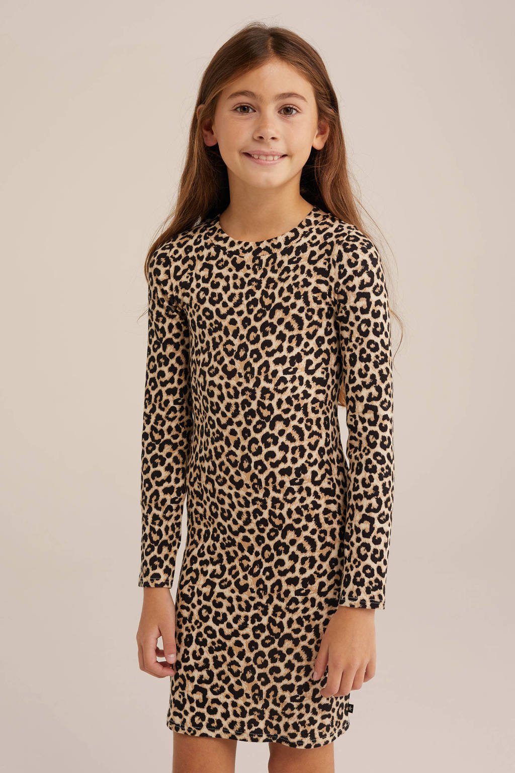 WE Fashion bodycon jurk bruin