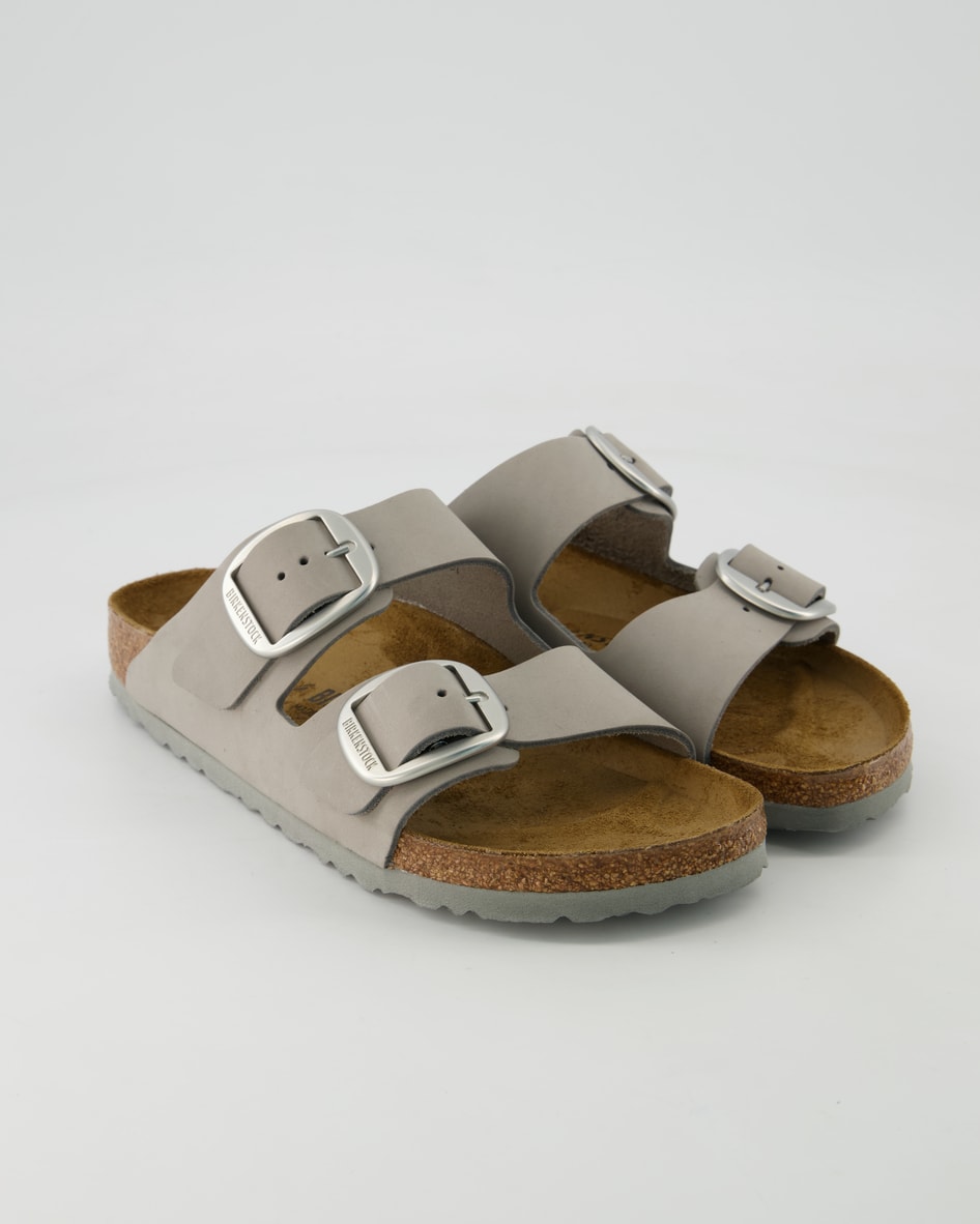 Birkenstock Arizona Big Buckle Pantoletten in Grau