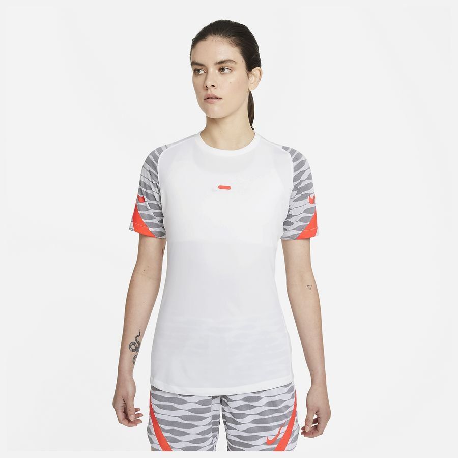Nike Maillot Dri-FIT Strike 21 - Blanc/Noir/Rouge Femme