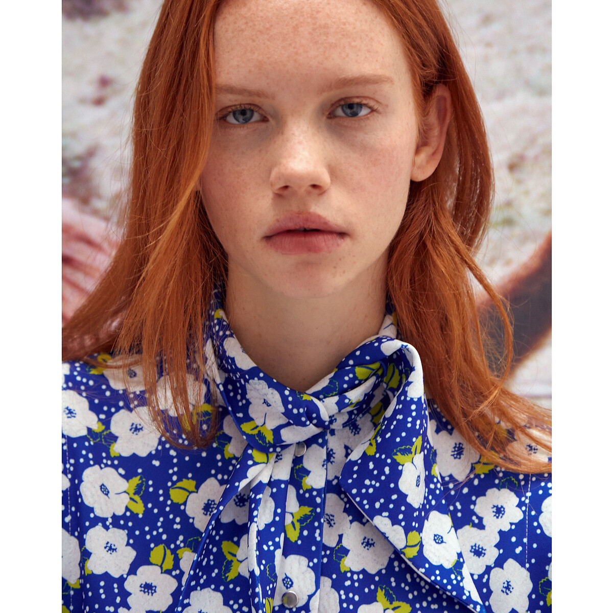 ROSEANNA x LA REDOUTE<br>Vestido com alças, mangas compridas, estampado