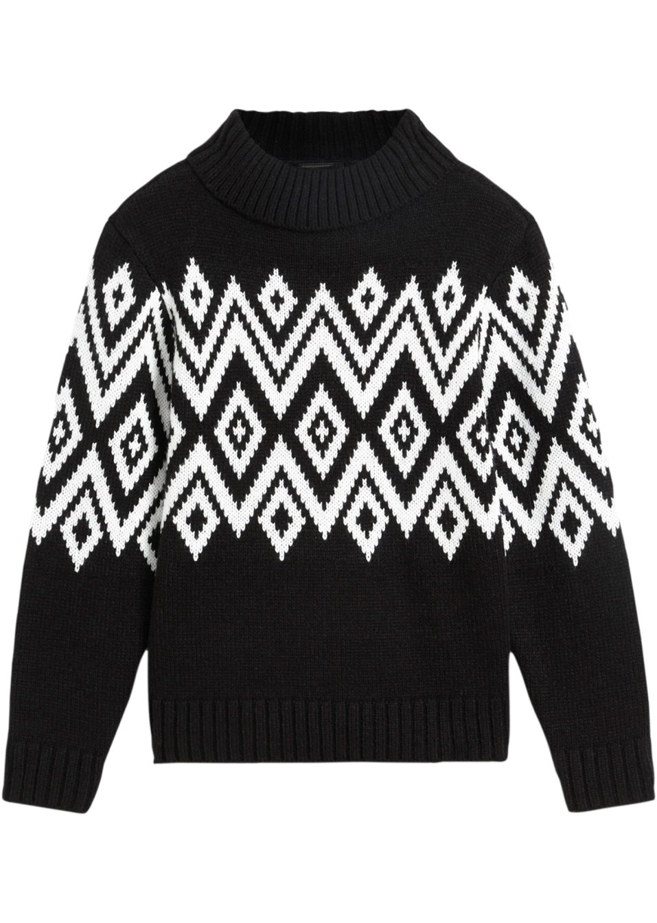 Pull en maille fille à motif norvégien