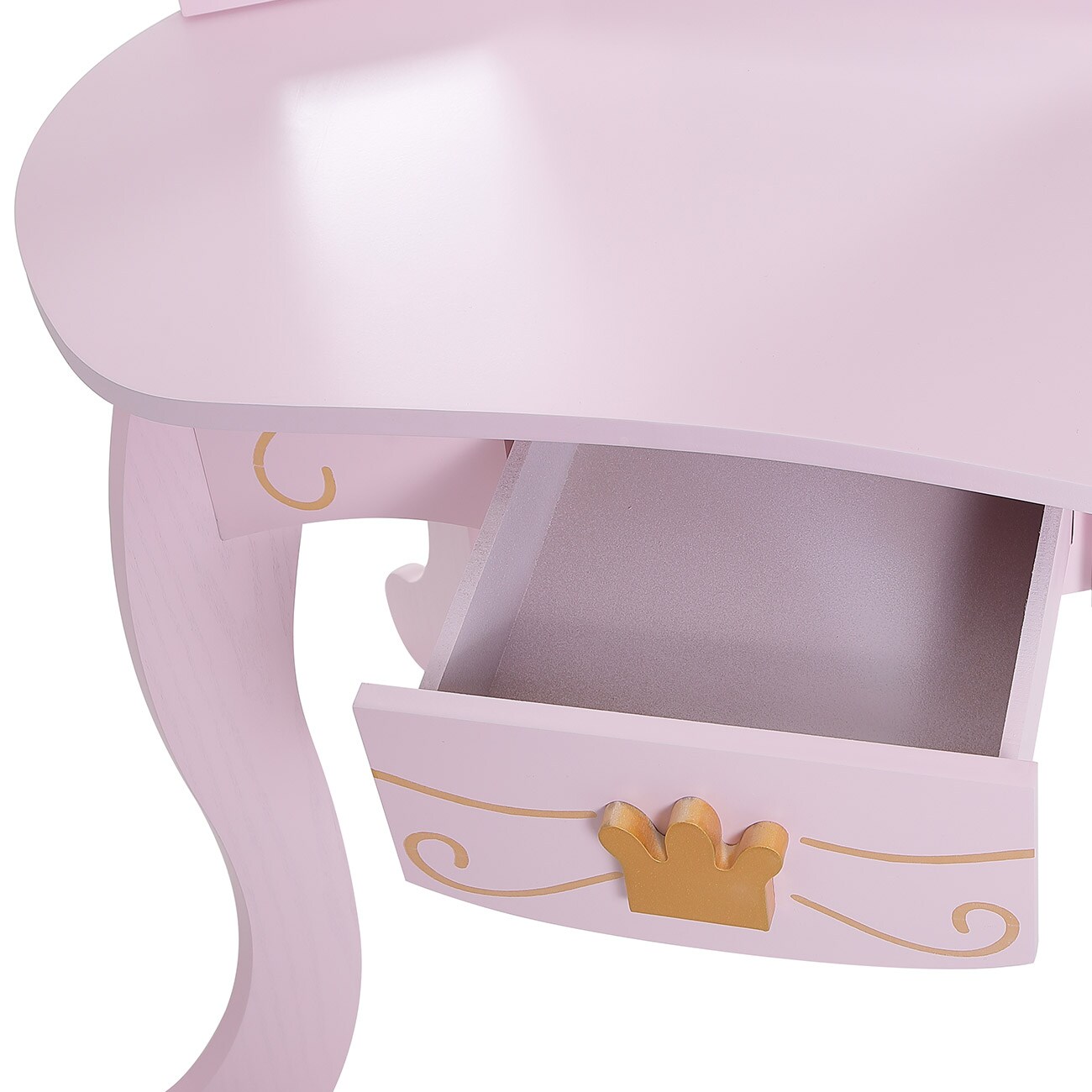 Baby Vivo Kinderschminktisch FIONA mit klappbaren Spiegeln und Hocker