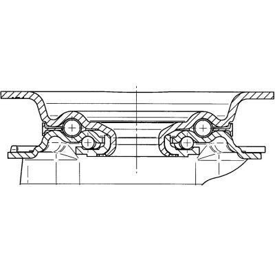TENTE 3470 PVJ 080 P62 zwart zwenkwiel 80 mm