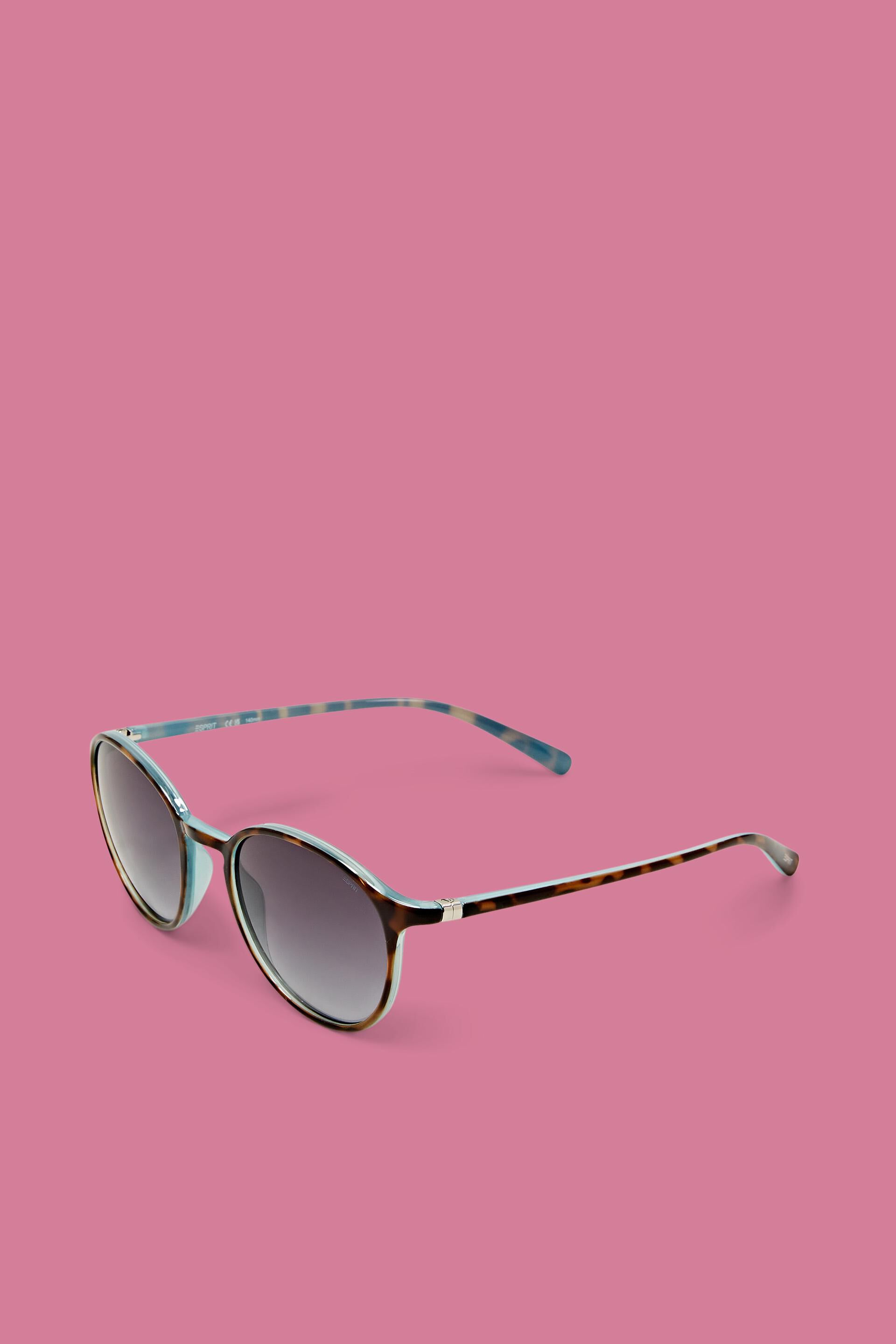 Lunettes de soleil rondes, monture en matière plastique