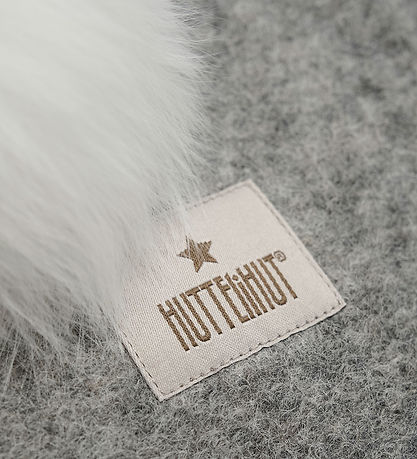 Huttelihut Elefanthue - Uld - 2-lags - Medium Grey Melange m. Kv