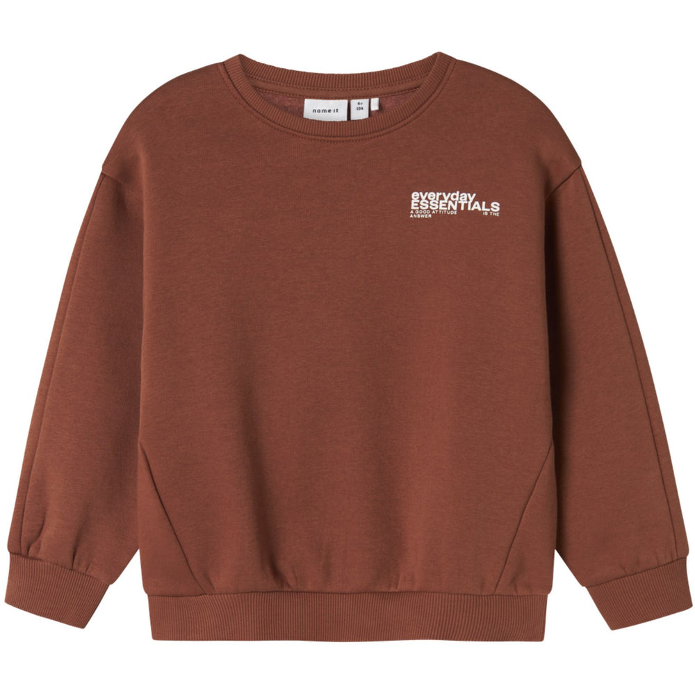 Køb Name It Carob Brown Nmmokian Ls Rlx Swe Bru Bf