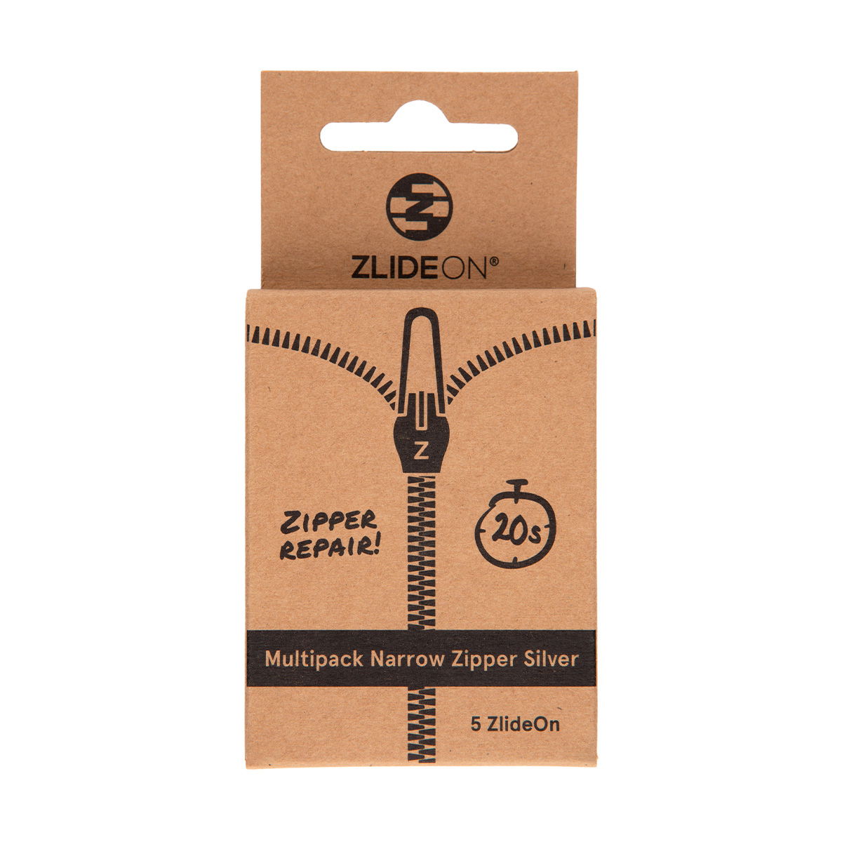 ZlideOn Multipack Narrow Zipper (Silver)